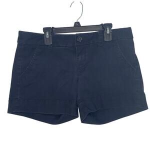 American Eagle Black Classic Midi Chino Stretch Shorts Size 6